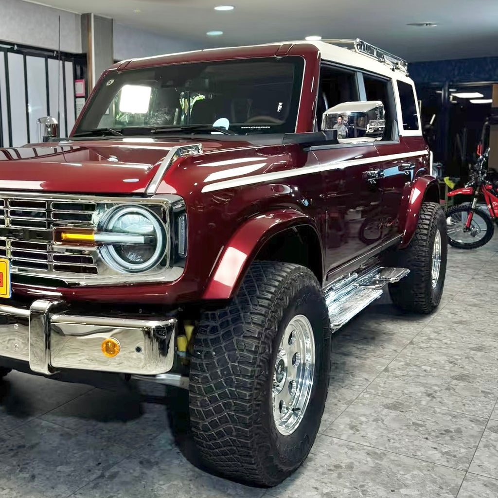 Bronco Paint-Ready Slim Square Fender Flares for Heritage / Everglades / Stroppe Edition (2020-2025)