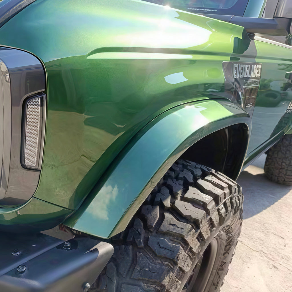 Bronco Paint-Ready Slim Square Fender Flares for Heritage / Everglades / Stroppe Edition (2020-2025)